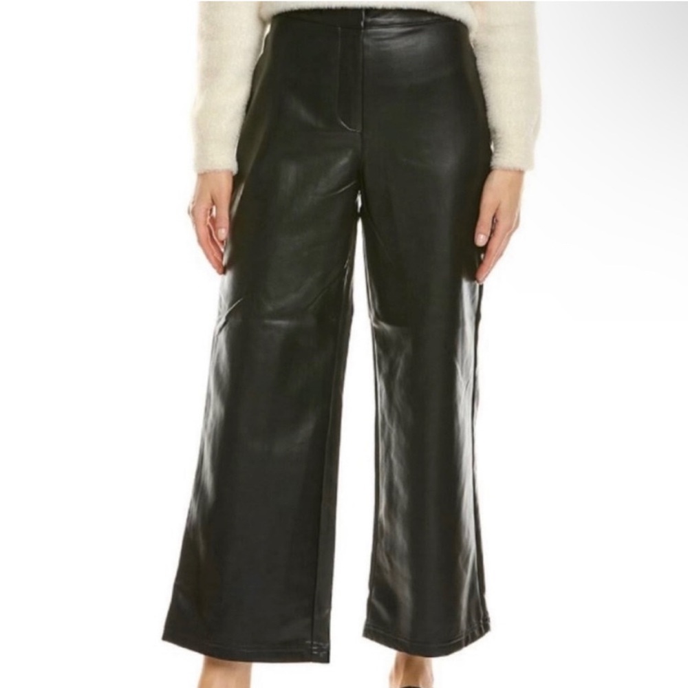 black bagatelle collection faux  leather pants